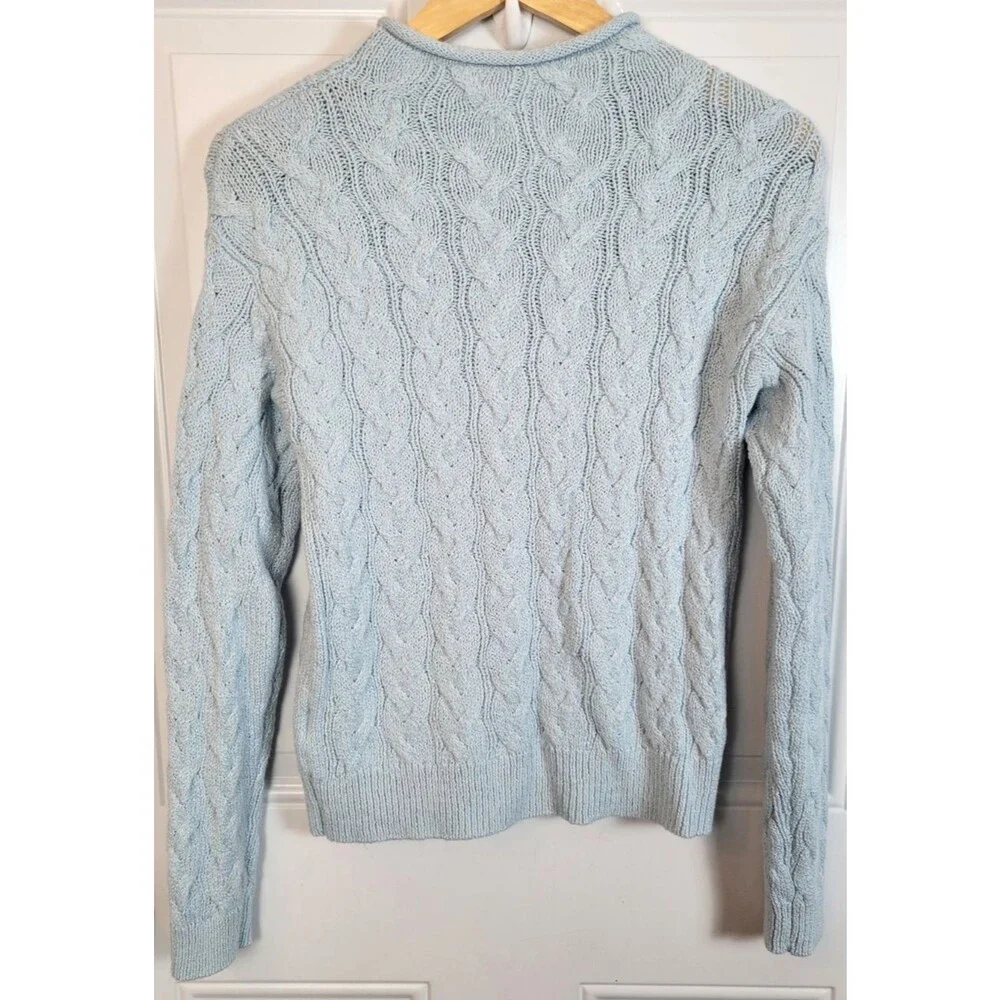 J. Crew Womens Cable Mockneck Sweater Size S